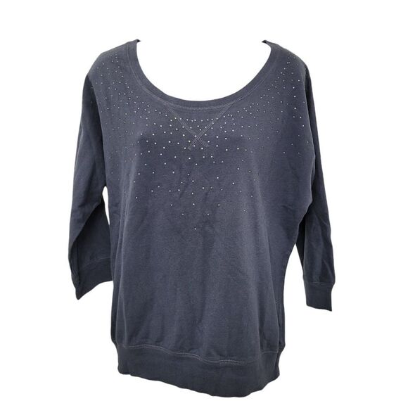2/$20 Old Navy Grey Top Blouse 100% Cotton Size: Small - Picture 1 of 7